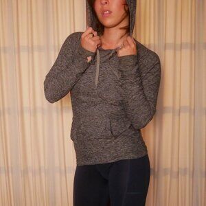 Outdoor Voices Heather Gray Pullover Hoodie - Lightweight & Stylish